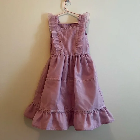 janie and jack satin dress JANIE AND JACK SPECIAL OCCASION 18-24 PINK DRESS Satin Bow Tulle